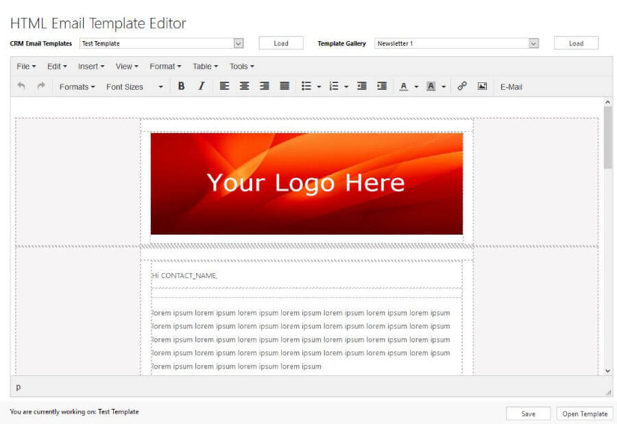 6.EditTemplate1 in Solzit